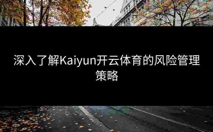 深入了解Kaiyun开云体育的风险管理策略